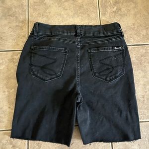 Black jean shorts